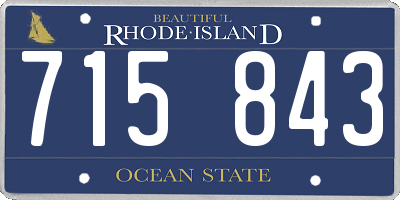 RI license plate 715843