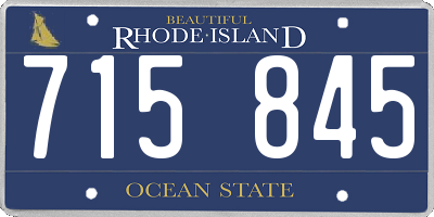 RI license plate 715845