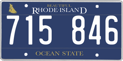 RI license plate 715846