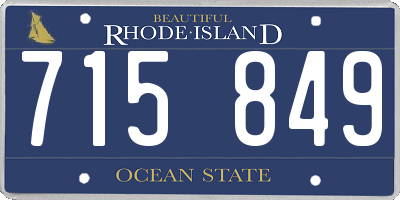 RI license plate 715849