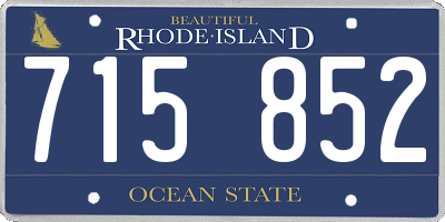 RI license plate 715852
