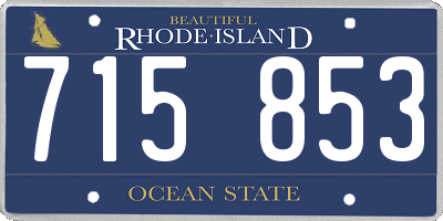 RI license plate 715853