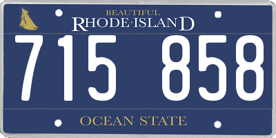 RI license plate 715858
