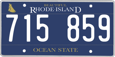 RI license plate 715859