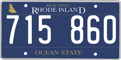 RI license plate 715860