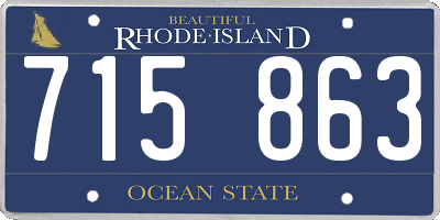 RI license plate 715863