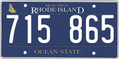 RI license plate 715865