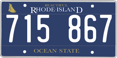 RI license plate 715867