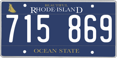 RI license plate 715869