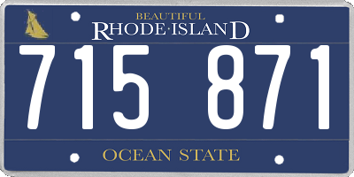 RI license plate 715871
