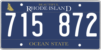 RI license plate 715872