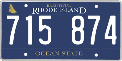 RI license plate 715874