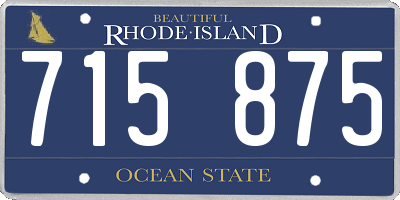 RI license plate 715875