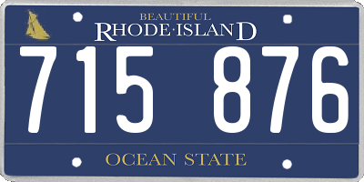 RI license plate 715876