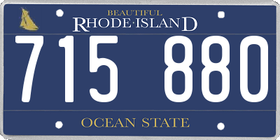RI license plate 715880