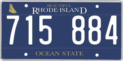 RI license plate 715884