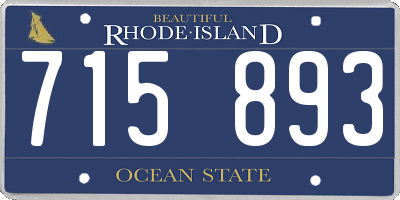 RI license plate 715893