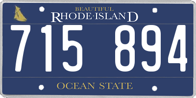 RI license plate 715894