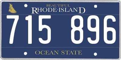 RI license plate 715896