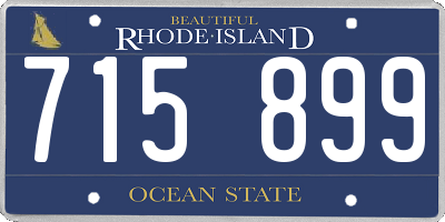 RI license plate 715899