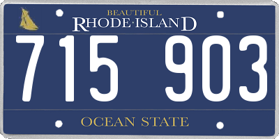 RI license plate 715903