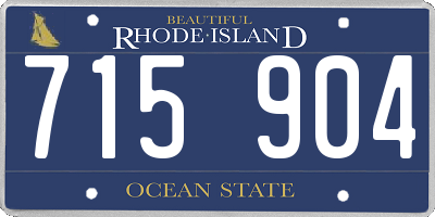 RI license plate 715904