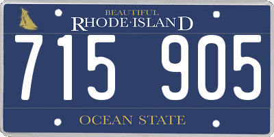 RI license plate 715905