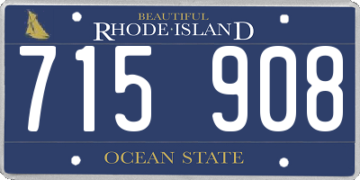 RI license plate 715908