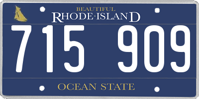 RI license plate 715909