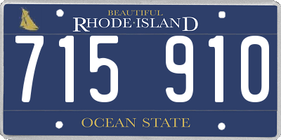 RI license plate 715910