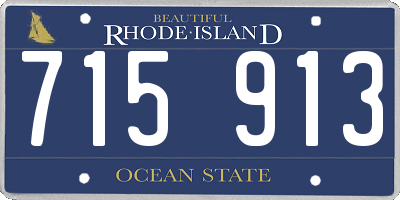 RI license plate 715913