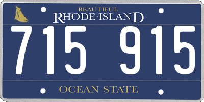RI license plate 715915