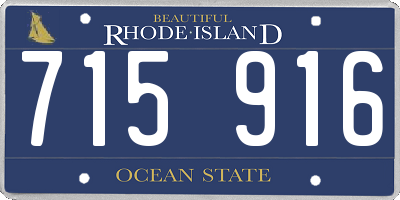RI license plate 715916