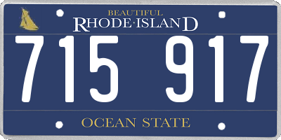 RI license plate 715917