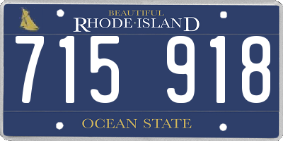 RI license plate 715918