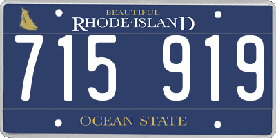 RI license plate 715919