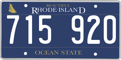 RI license plate 715920