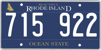 RI license plate 715922