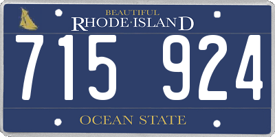 RI license plate 715924