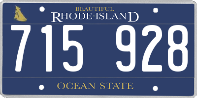 RI license plate 715928