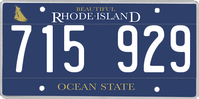 RI license plate 715929