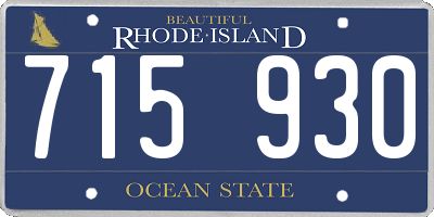 RI license plate 715930
