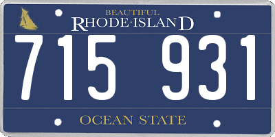 RI license plate 715931