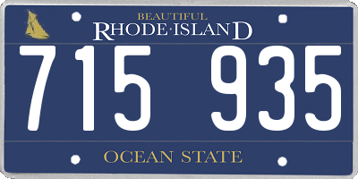 RI license plate 715935