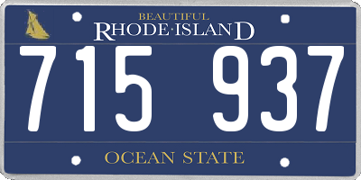 RI license plate 715937