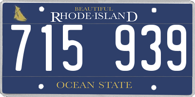RI license plate 715939