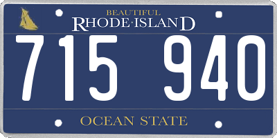 RI license plate 715940