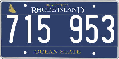 RI license plate 715953