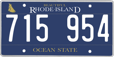 RI license plate 715954