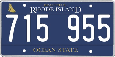 RI license plate 715955